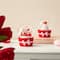 Glitzhome® 3.25" Valentine's Cupcake Waterglobes Set